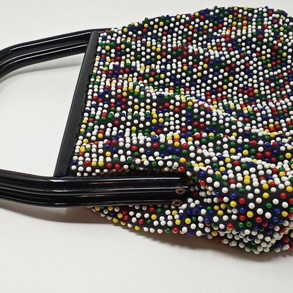 Vintage 1980's Boho Beaded Reversible Retro Handbag - Picture 2 of 14